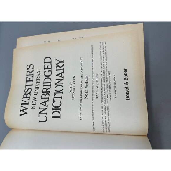 Websters New Universal Unabridged Dictionary Deluxe 2nd Edition hardcover book - Picture 4 of 16